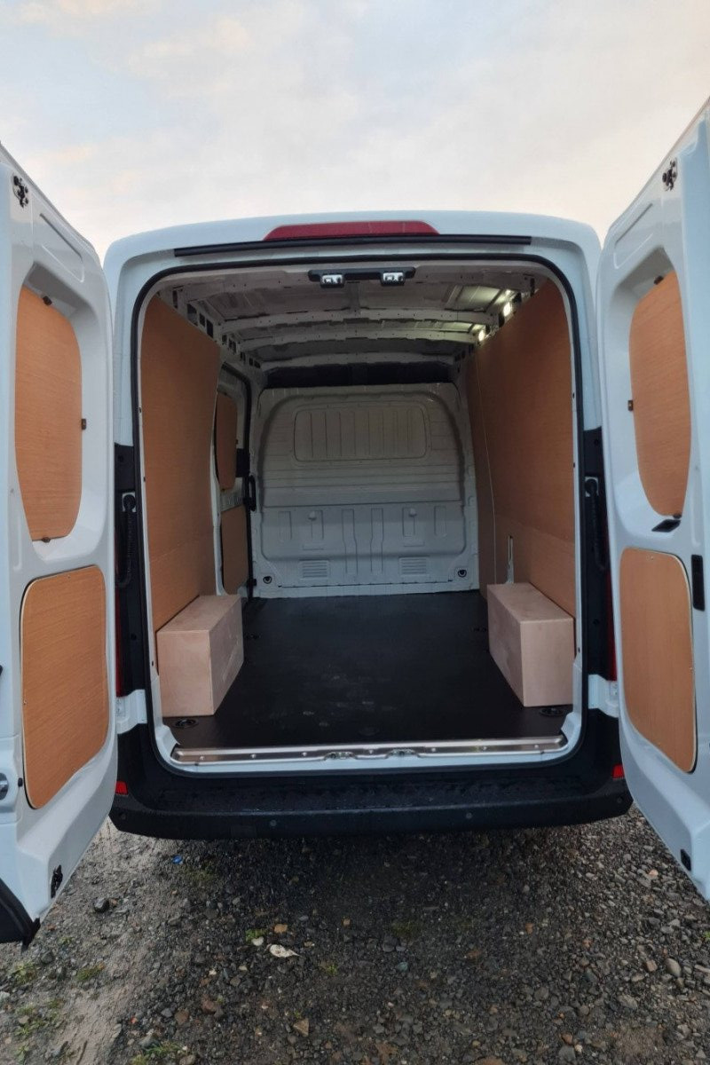 Cargo area view of LWB Maxus van to rent in Bude, North Cornwall