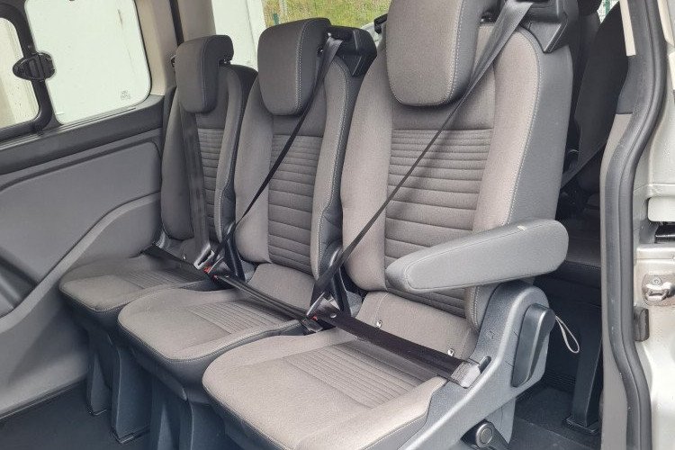 Interior view of rear sets of 9 seater for hire in Bude, North Cornwall