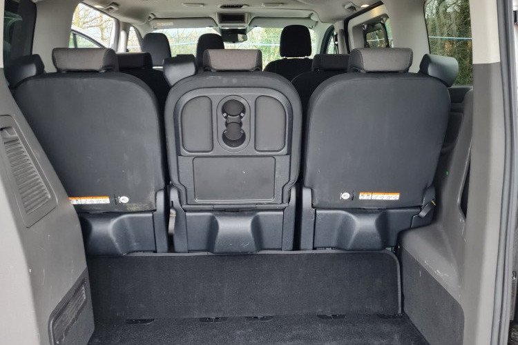 Rear cargo area of 9 Seater