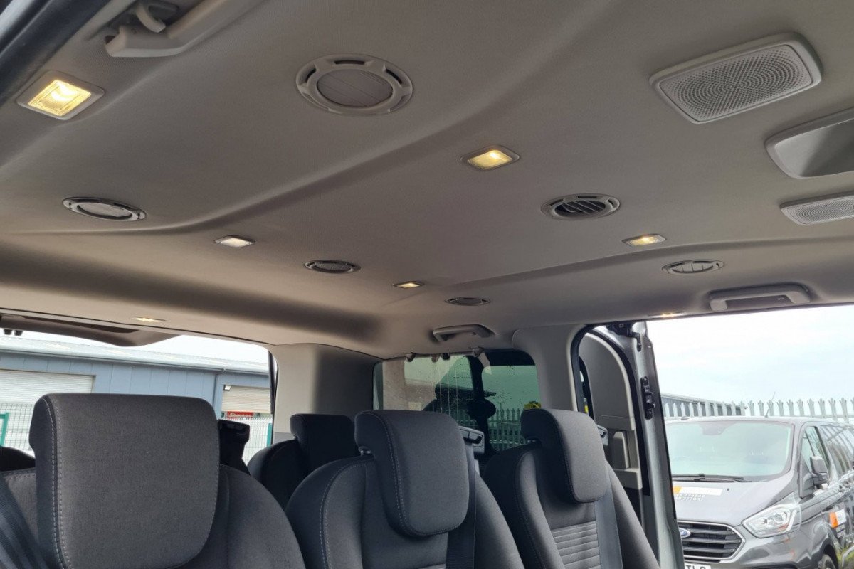 Interior roof view of 9 Seater