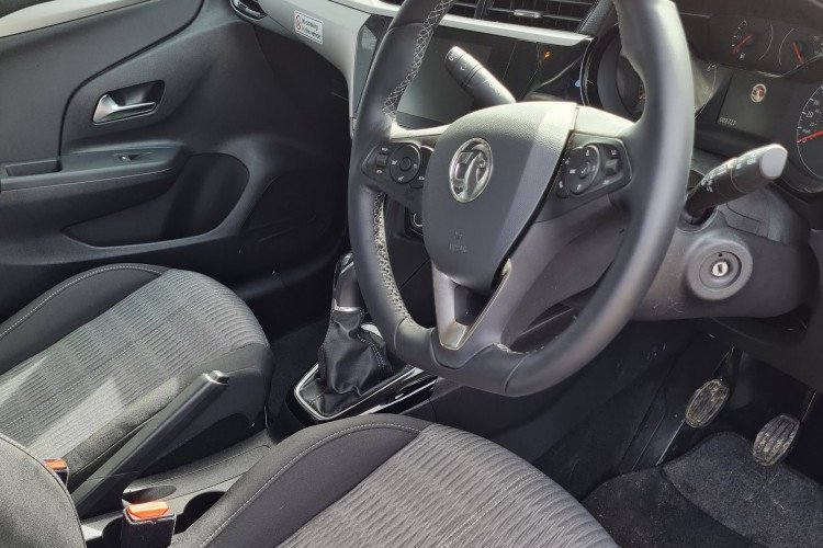 Drivers seat of Vauxhall Corsa to rent in Bude