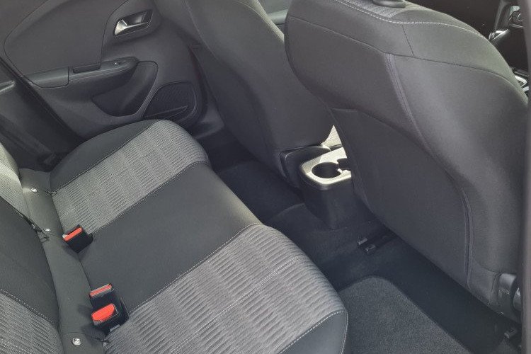 Rear seat view of Vauxhall Corsa for rental in North Cornwall