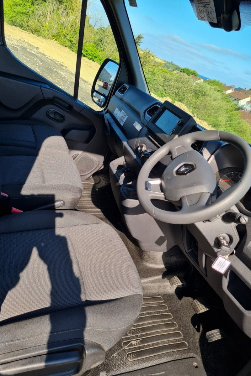 Drivers view and interior console of LWB Van