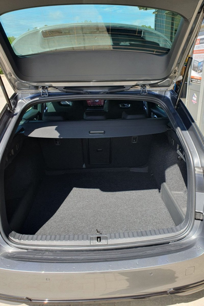 Boot area view of Skoda Octiva Sportline  for rent in Bude