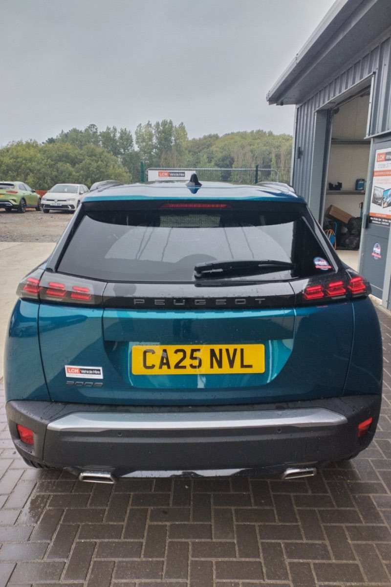 External rear view of Peugeot 2008 car hire near me