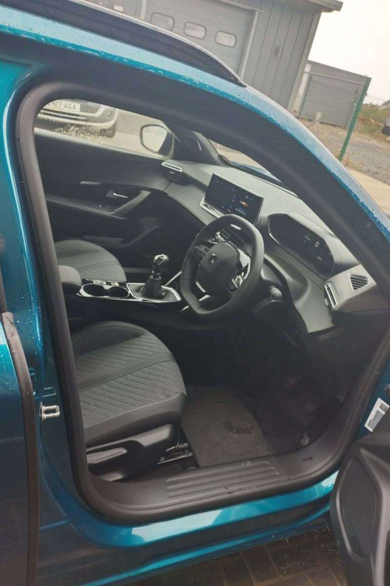 Internal front view of Peugeot 2008 Line for hire in North Cornwall